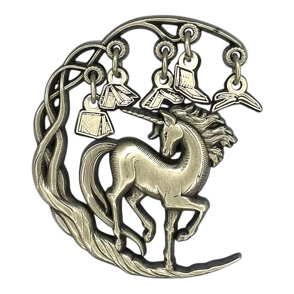 LitJoy 2024 Lunacore Logo Pin - Moon Unicorn Books Charms - Picture 2 of 7